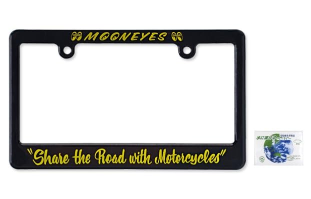 

Лунные глаза (MOONEYES) Мотоциклетная рамка для номерного знака Поделись дорогой с мотоциклом MG130MSH MOONEYES + Бонус (Карманные салфетки)