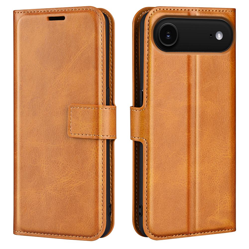 

For iPhone Air Stand Case Anti-Scratch Calf Texture Leather Phone Cover C