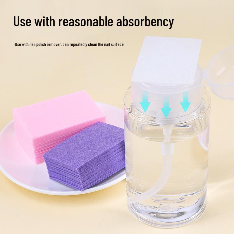 Durable, Lint-Free Nail Polish Remover Pads - Ideal for Manicures and Beauty Salons