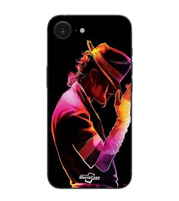 Maniacase Hülle Für Iphone 16E Michael Jackson bunt schwarz