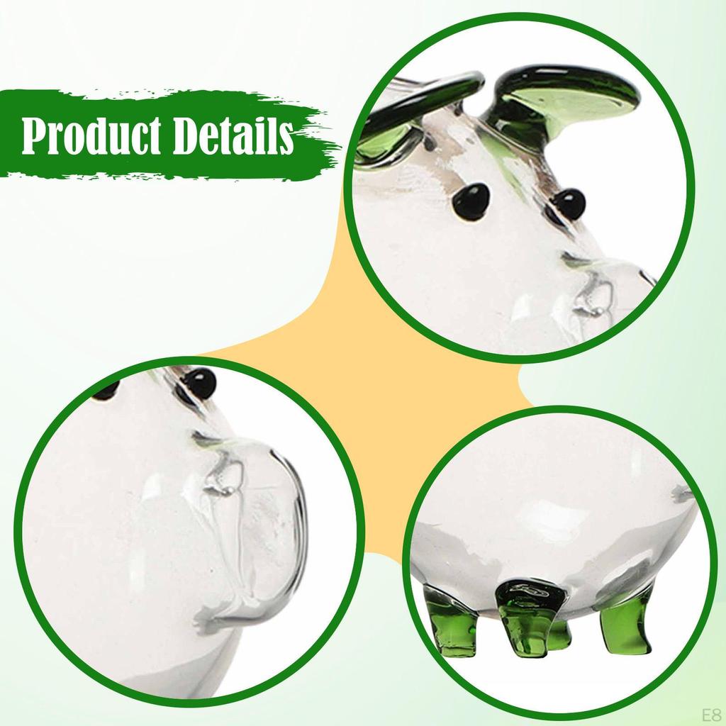 Glas Schwein Spardose Schreibtisch Organizer Geld Sparbox Glas für Dusche Schlafzimmer