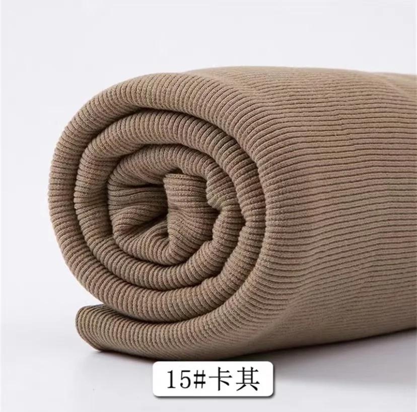 Cotton Stretch Ribbed Knit Fabric, Neckline, Cuffs, Hem, Cinched Elasticated Garment Fabric, Pregnant Woman Belly Support