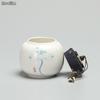 Hand Painted Ceramic Sealed Can Mini Portable Travel Storage Tank Tea Caddy Kitchen Spice Jar Food Container