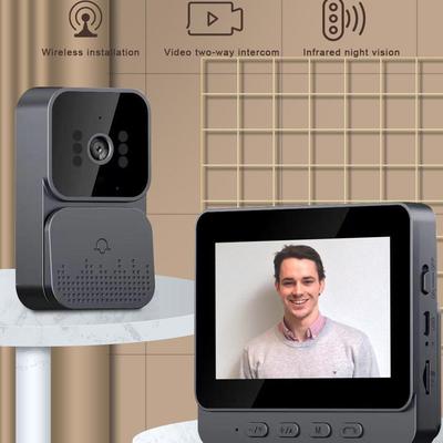 Sonnette Vidéo Sans Fil M10 avec Écran 4,3" et Interphone Bidirectionnel