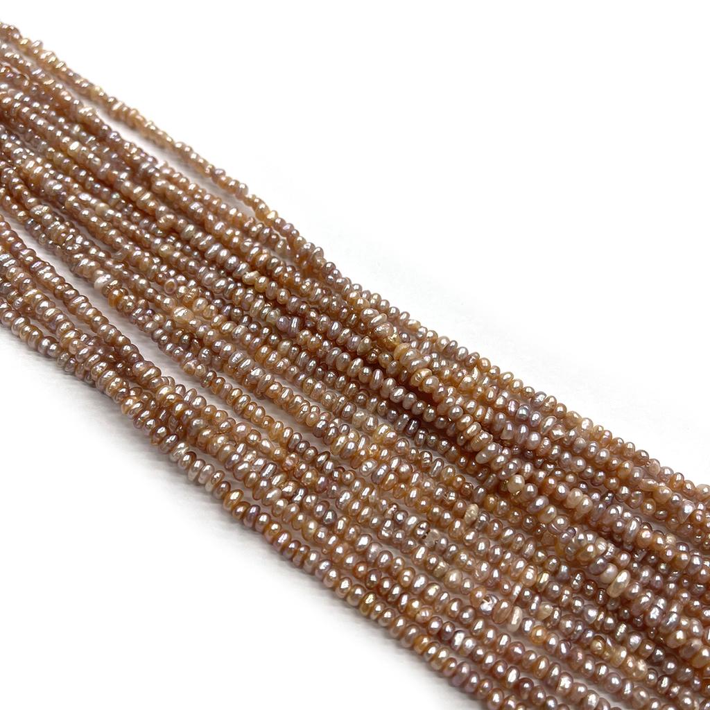 1 Strand Natural Freshwater Pearl Flat Beads 3‑4mm Mixed Pink Purple Random Color 36cm Loose Beads For Beginner DIY Jewelry Making Necklace Bracelet
