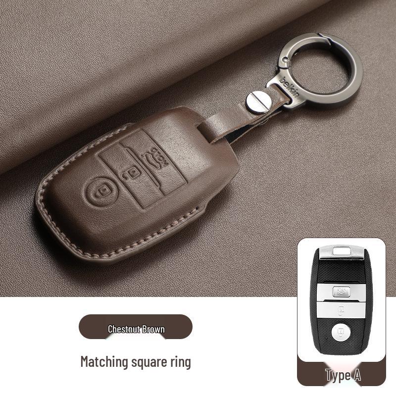 Premium Leather Key Case for Kia K3 K4 K5 KX3 KX5 Sportage Sorento