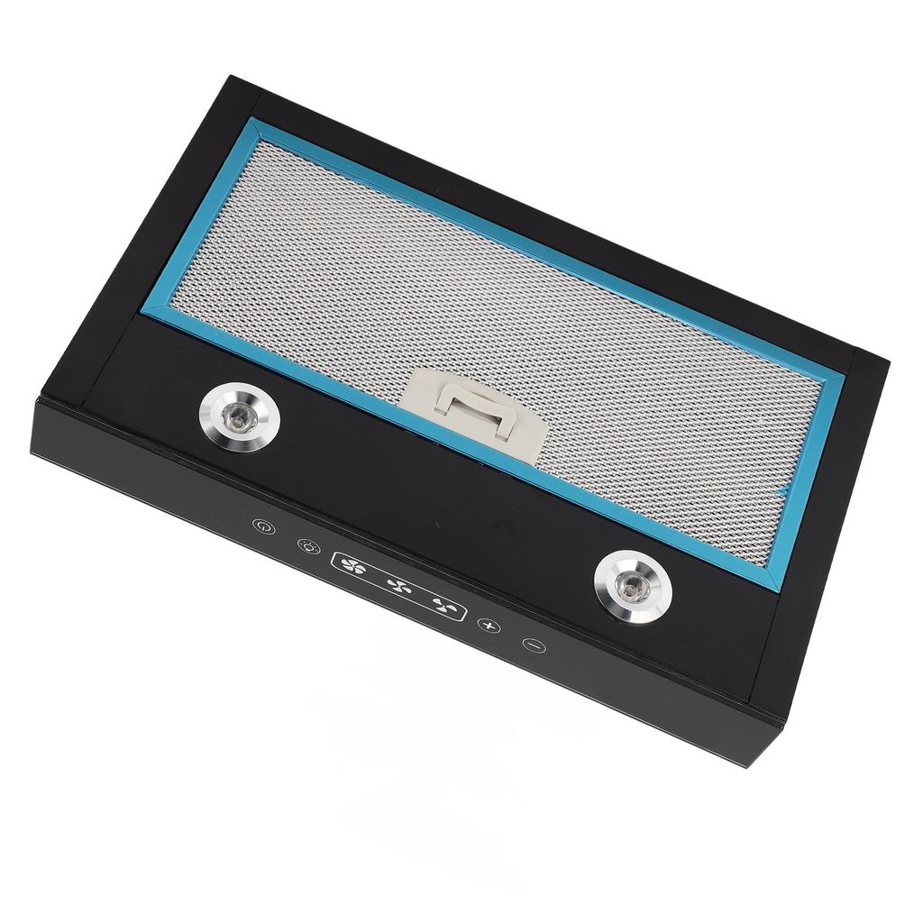 12V Cooking Range Hood 3 Speed Adjustable with Touchable Screen LED Light for RV Camper Kitchen