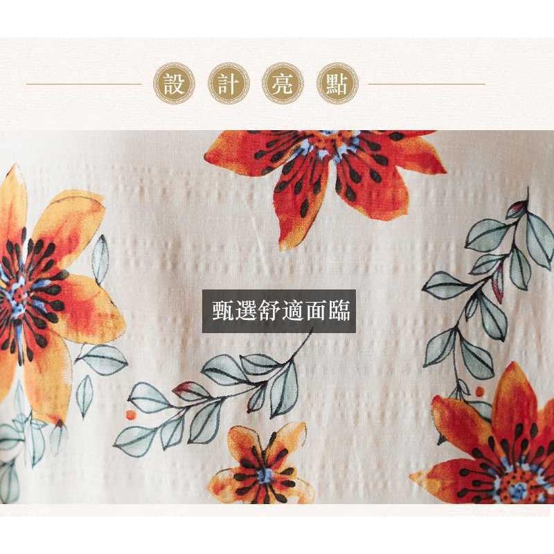 Nowe luźne plus size drukowane sznurki do wiązania w pasie etniczny styl dekolt w serek rękaw pięciominutowy literackie długie sukienki