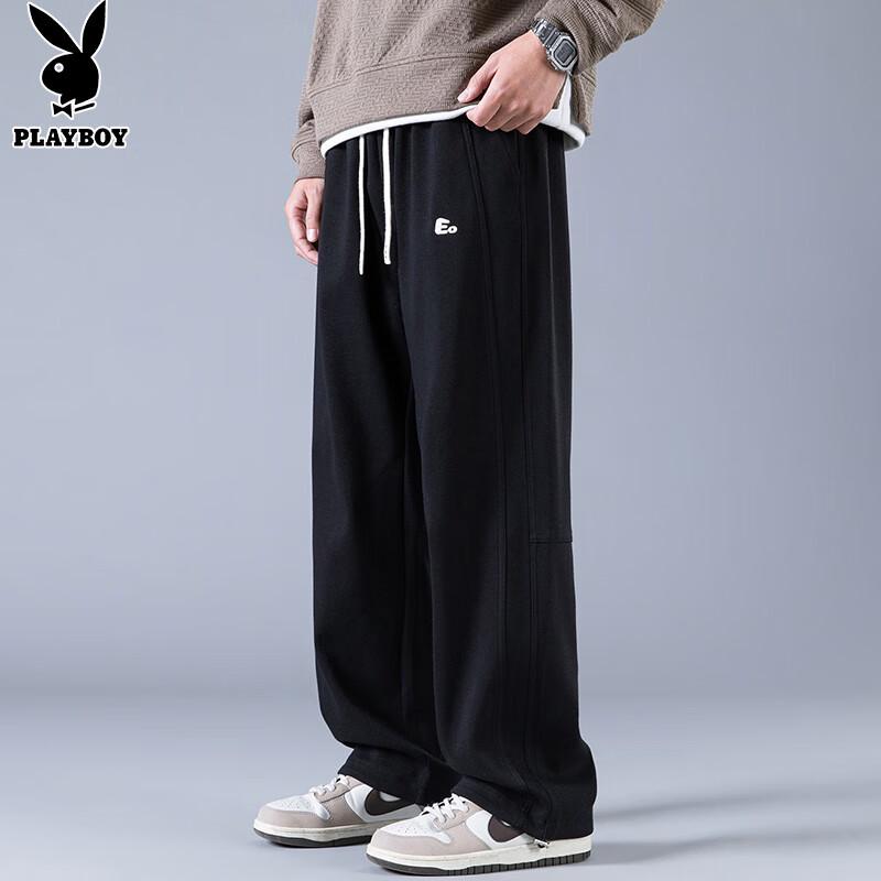 PLAYBOY Men's Autumn/Winter Loose Wide-Leg Sweatpants