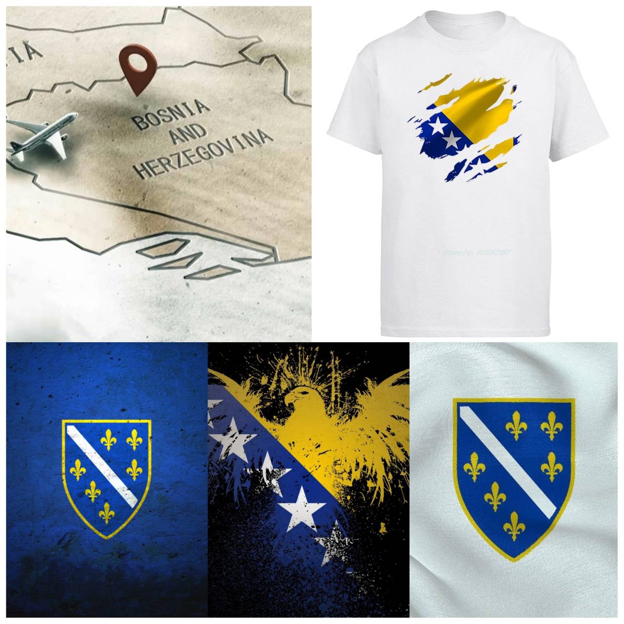 Футболка Bosnia MMA Kick Boxing UFC Muay Thai с винтажным принтом флага страны для мужчин — фото 3