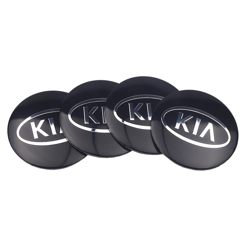 

2026 Hot Car Sticker 4Pcs 56mm 60mm Car Styling Wheel Center Cap Hub Covers Badge Accessories For Kia Sportage 3 Rio K2 Ceed Car