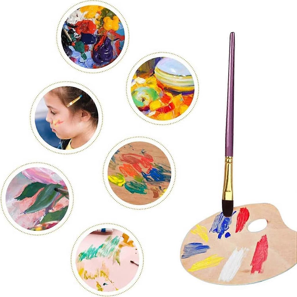 Art Paint Brush Set, 10 Different Sizes for Artists, Adults & Kids Purple