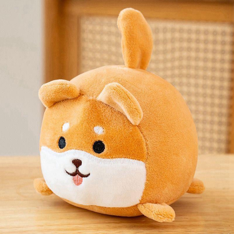 10cm Niedlicher Husky Welpen Plüschtier Paar Runde Kugel Weicher Begleiter Shiba Inu Puppe Als Festival- und Geburtstagsgeschenk Für Kinder 10cm