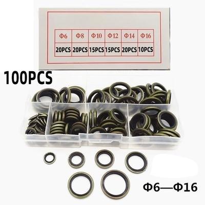 Kit de Junta de Drenaje de Cárter de Aceite de Coche Arandela de Goma para Tornillo de Drenaje de Aceite Juego de Juntas de Arandela Reemplazable M6 M8 M10 M12 M14 M16