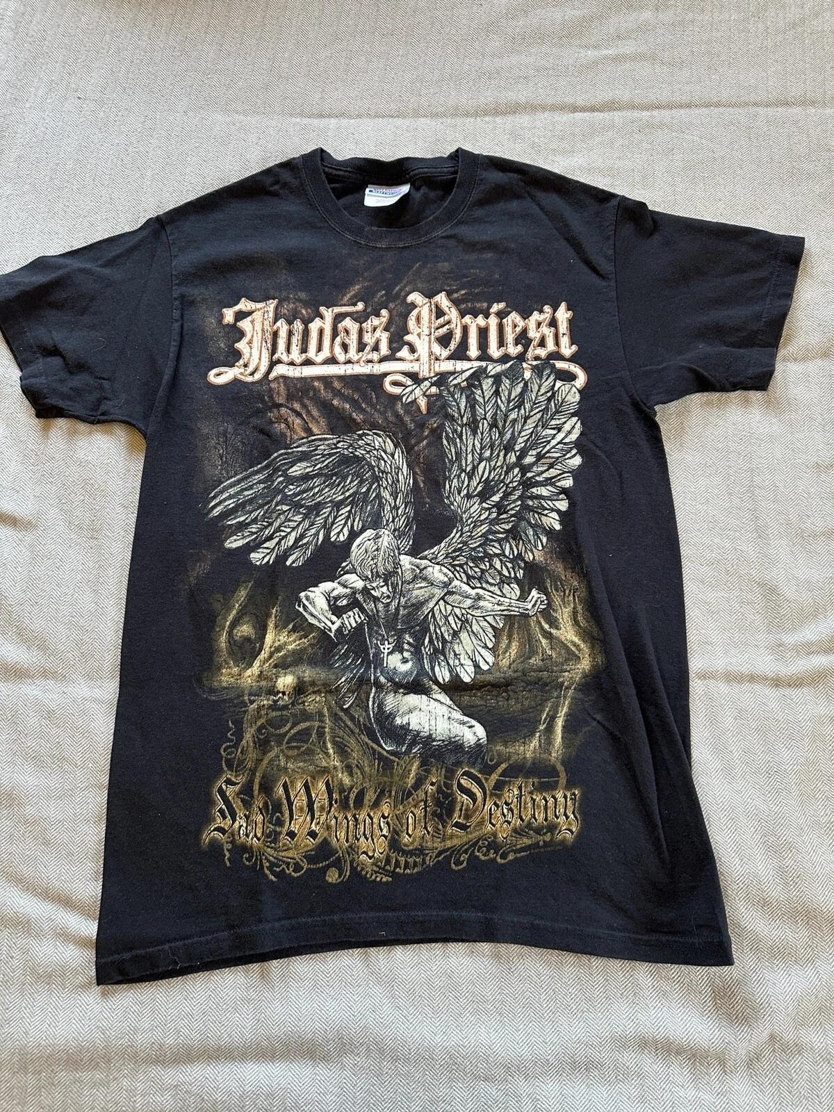 Vintage Y2K Judas Priest T shirt Size S Black Heavy Metal Band Tee S