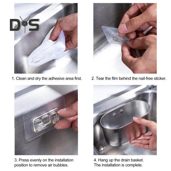 Stainless Steel Sink Drain Basket Rustproof Corrosion Resistant Efficient Filtering Kitchen Organizer Corner Sink Strainer