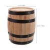 Handmade Oak Barrel Piggy Bank Large Rustic Wooden Money Bank Decorative Vintage Coin Storage Box for Saving Christmas