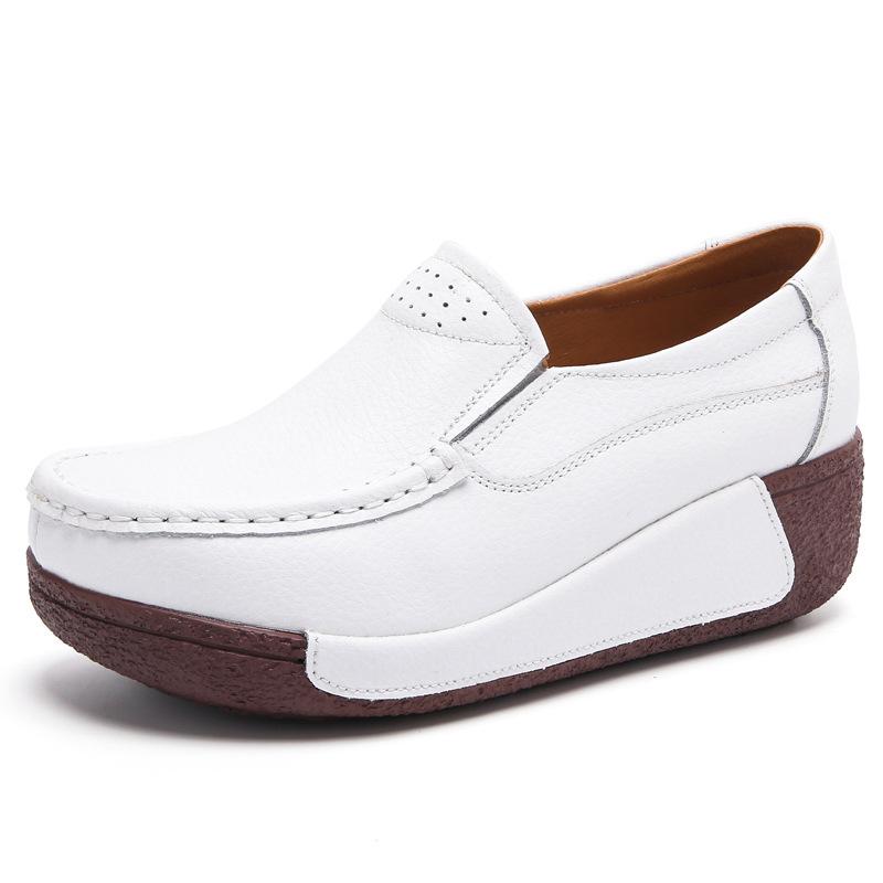 New Thick-soled Shoes with Platform Heels, Casual Single Shoes, One-piece Slip-on, Lazy Shoes, Women's Shoes