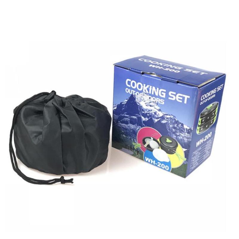 2021 High Quality Outdoor Fast Thermal Conductivity Tableware Mess Kit Kettle Cup Pot Set for Camping Hiking Picnic Travel Cookware Set
