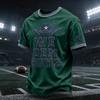 Men's Rugby Print Short Sleeve Neck T-Shirt for Casual Sport and Everyday Wear