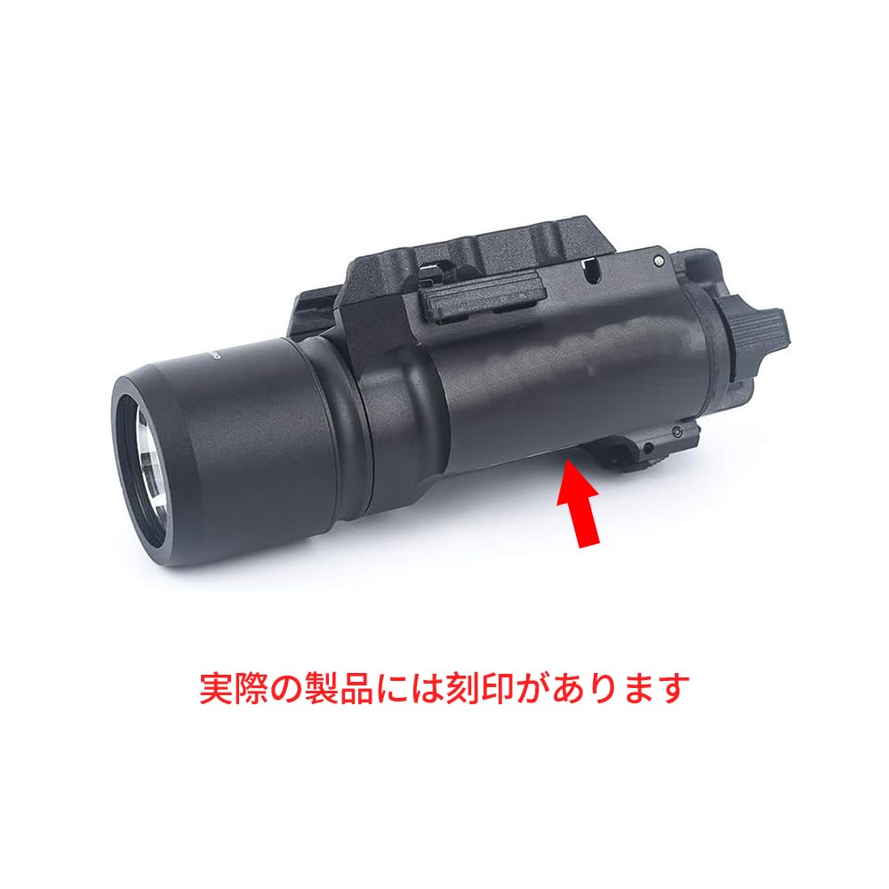 WADSN X300 Type Compact Tactical Flashlight, Approx. 400 Lumens, 20mm Scout Light for Airsoft (Black)