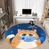 1PC Cat Fish Office Round Area Rug,  Mat Suitable ForOffice, Under Office Chairs Bedroom Living Room Home Decor, Room Deco
