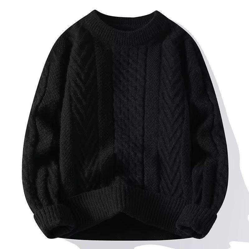 Sweter z dzianiny skręcanej dla par Luźny Vintage Lenistwo Wielokolorowy