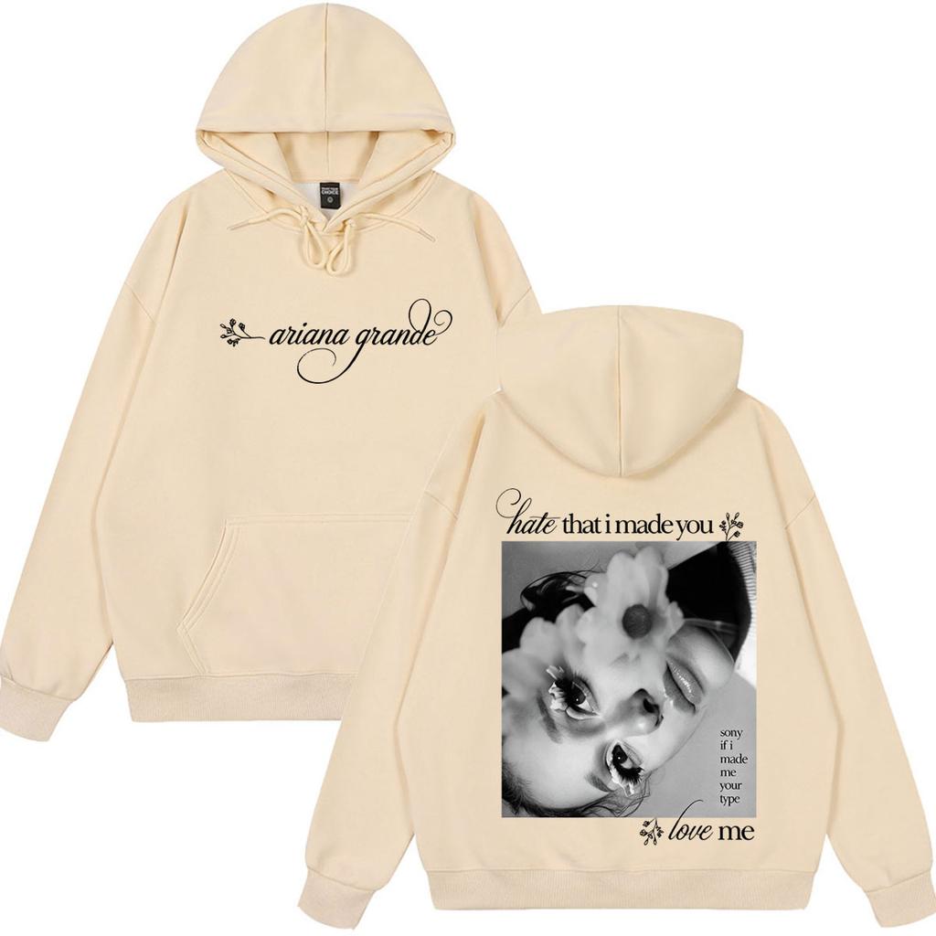 Ariana Grande Petal Album Tour 2026 Print Hoodie Unisex Fashion Clothing Pullover Winter Loose Casual Vintage Sweatshirt Tops