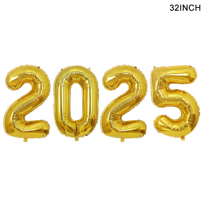 2025 Număr de coroană Baloane din folie Decorație de petrecere pentru ajunul Anului Nou Fericit Accesorii pentru cabină foto Accesorii de Crăciun Decor pentru casă Navidad 2024