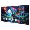 Magic Playmat Card Gaming Mat With Zone Mtg Playmat Starry Sky And Dragon Desk Mat Keypad Expansion Mousepad Rubber Antislip