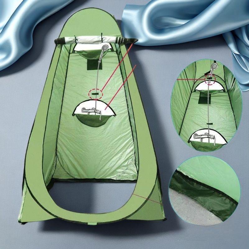 Cort pentru baie în aer liber, pliabil, îngroșat, argintiu, periaj, rezistent la lumină, portabil, pentru uz casnic, toaletă simplă, rezistentă la rece, caldă
