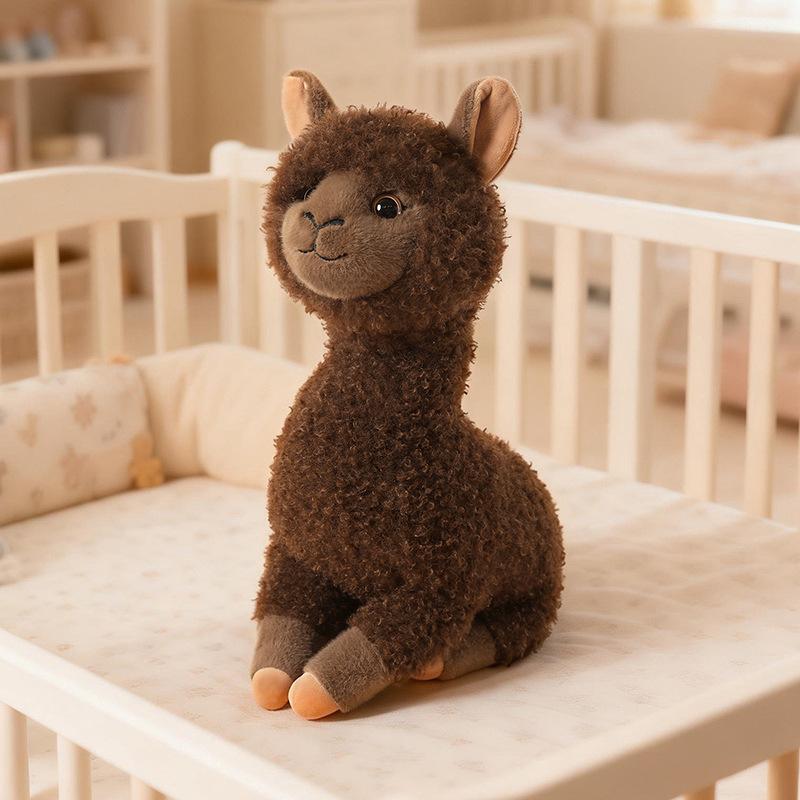 Cute realistic alpaca plush toys, sleeping pillow plushies, lamb plush dolls, birthday gifts