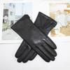 Ladies Sheepskin Gloves Classic Solid Color Versatile Leather Spring Knit Lining Cycling Driving Gloves Autumn