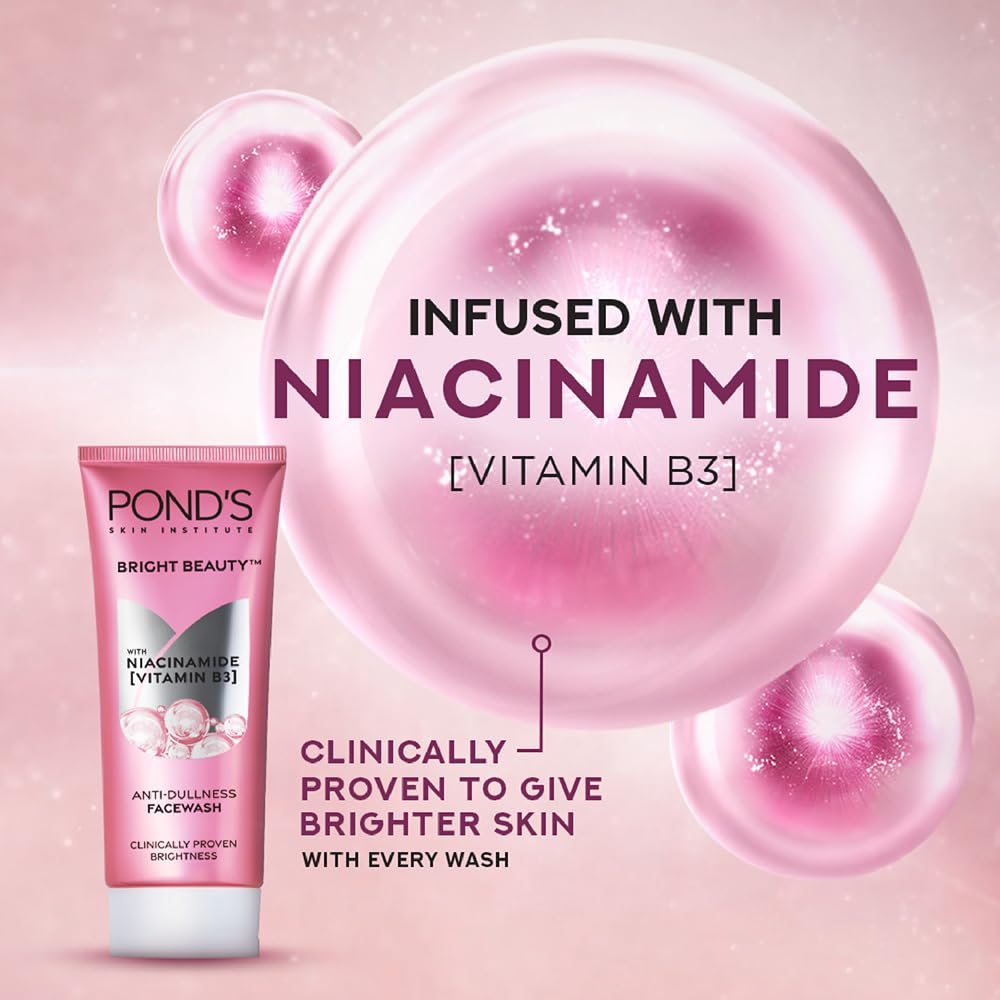 Ponds Bright Beauty Anti-Dullness & Brightening Facewash with Niacinamide - 200gm