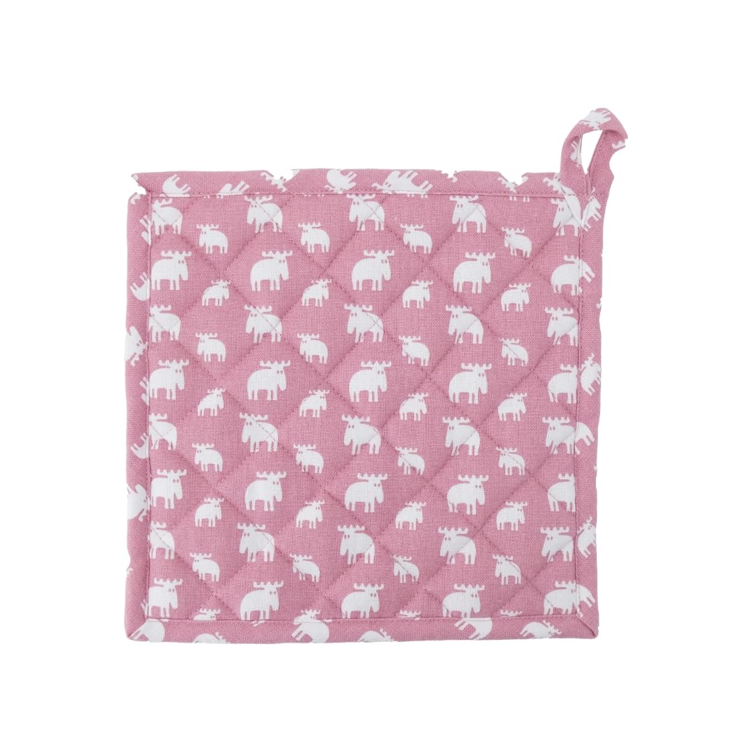 

moz trivet, pink, Scandinavian, stylish, cute pot holder, fabric, kitchen