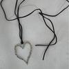 Heart Necklace: Retro Geometric Irregular Hippie Pendant Choker