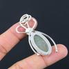 March Oval Aquamarine Gemstone Engagement Anniversary Pendant Sterling Silver