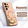 Custodia Floreale Per Samsung S26 Edge S25 FE S24 Plus S23 S22 Ultra A15 A16 A17 A35 A36 A37 A54 A55 A56 A57 5G Cover Ibrida Magnetica Opaca