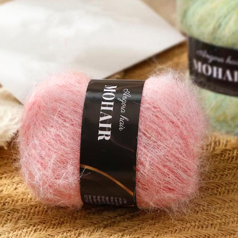 Alpaca Mohair Yarn Hand Woven Sweater Camisole Hat Yarn Ball Handmade DIY Doll Crochet Hook Yarn Ball Handmade Materials