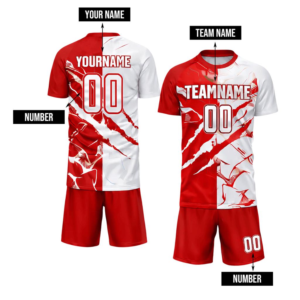 DIY Soccer Set for Men - 2 Piece Uniform, Plain Soccer Jerseys for Customization