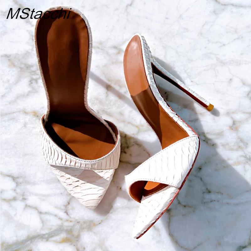 Sommer Rosshaar Hausschuhe Damen Schuhe Super-High Heel Stiletto Sandalen Party Runway Spitz Peep Toe Damen Sandalen Große Größe 46