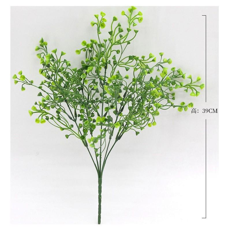 Simulated Golden Bell Willow Handle Bouquet Artificial Flower Home Desktop Flower Arrangement Decoration Plastic Fake Flower Green Plant Leaf