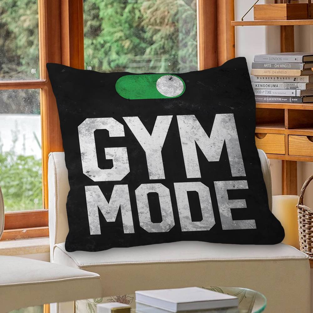 GYM Exercise Time Pillow Anime Pillow Sofa Bed Head Pillow Cover Cushion Cover 45x45 Cm Fashion