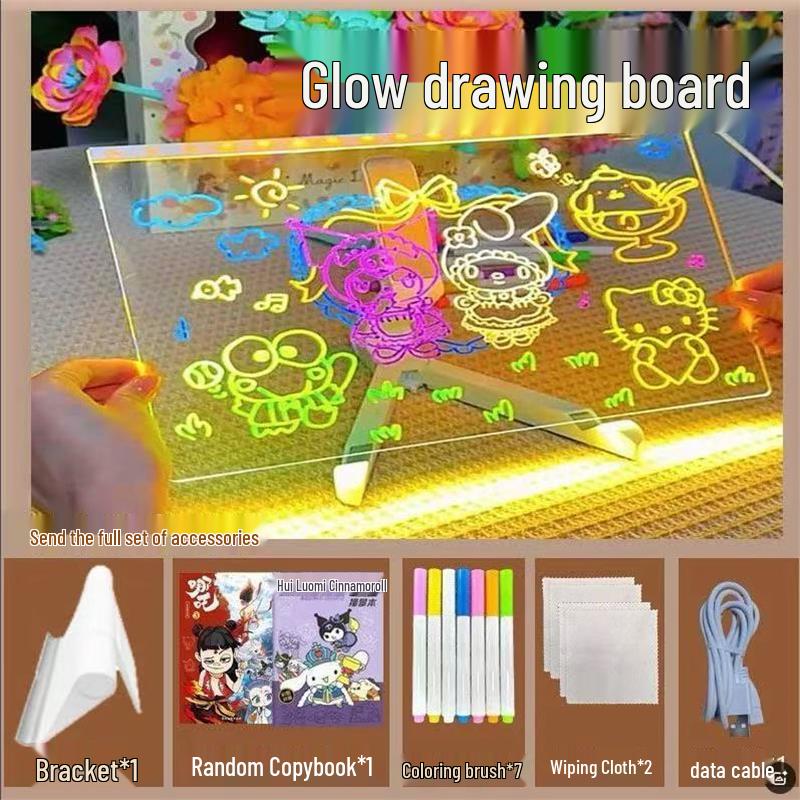 Erasable Light-Up Drawing and Writing Board for Kids Ages 6-12
