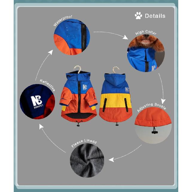 Waterproof Big Dog Clothes Winter Warm Pet Raincoat For Medium Large Dog Fashion Cool Dog Jacket French Bulldog Chihuahua Outfit
