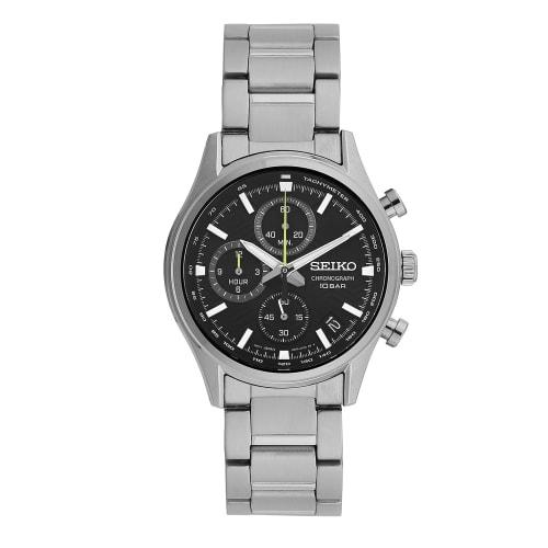 

Seiko Men s Chronograph Watch, Black, Overseas Model, SSB419P1