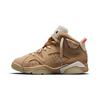 Travis Scott x Air 6 Retro PS Kaki Britannique Chaussures de Sport pour Enfants Tan Voile Cramoisi Vif DH0693-200