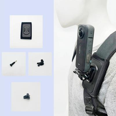 Uchwyt 360° z obrotem na pasek naramienny plecaka/torby dla GoPro Hero 13 12 11 10 9 DJI Action 5 Pro 4 Insta360 X4 X3