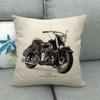 Decorative Cushion Cover For Chair Industrial Style Motorcycle Printed Pillowcase Home Decor Sofa Living Room Throw Pillow Cover