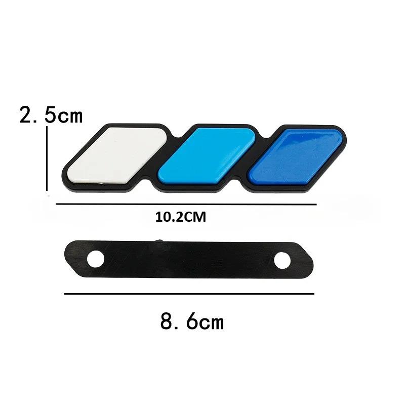 3 Colors Grille Badge Tri Colors Emblem For Toyota Tacoma Tundra 4Runner Highlande Rav4 CHR Strip Air Inlet Auto Car Accessories